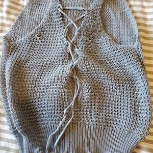 Grey knit tank